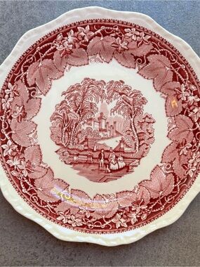 Vintage Mason's “Vista Pink”Transferware Dinner Plate